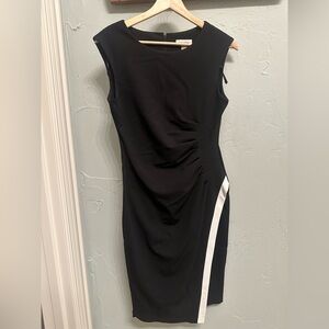 Calvin Klein Black Dress with White Accent